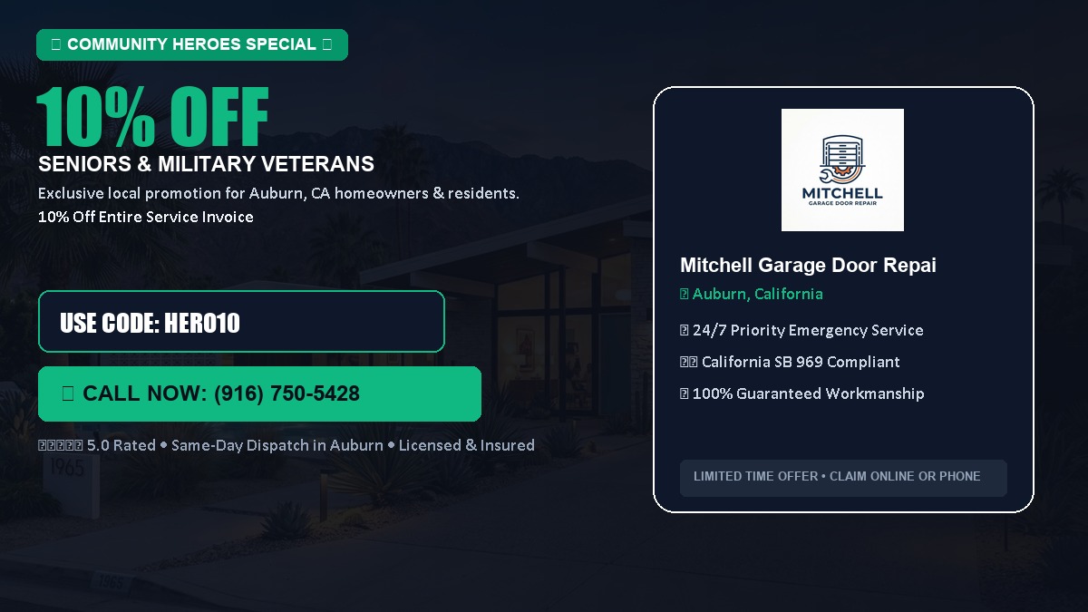 10% OFF Senior Citizens (65+) & Military / Veteran Community Discount in Auburn, CA